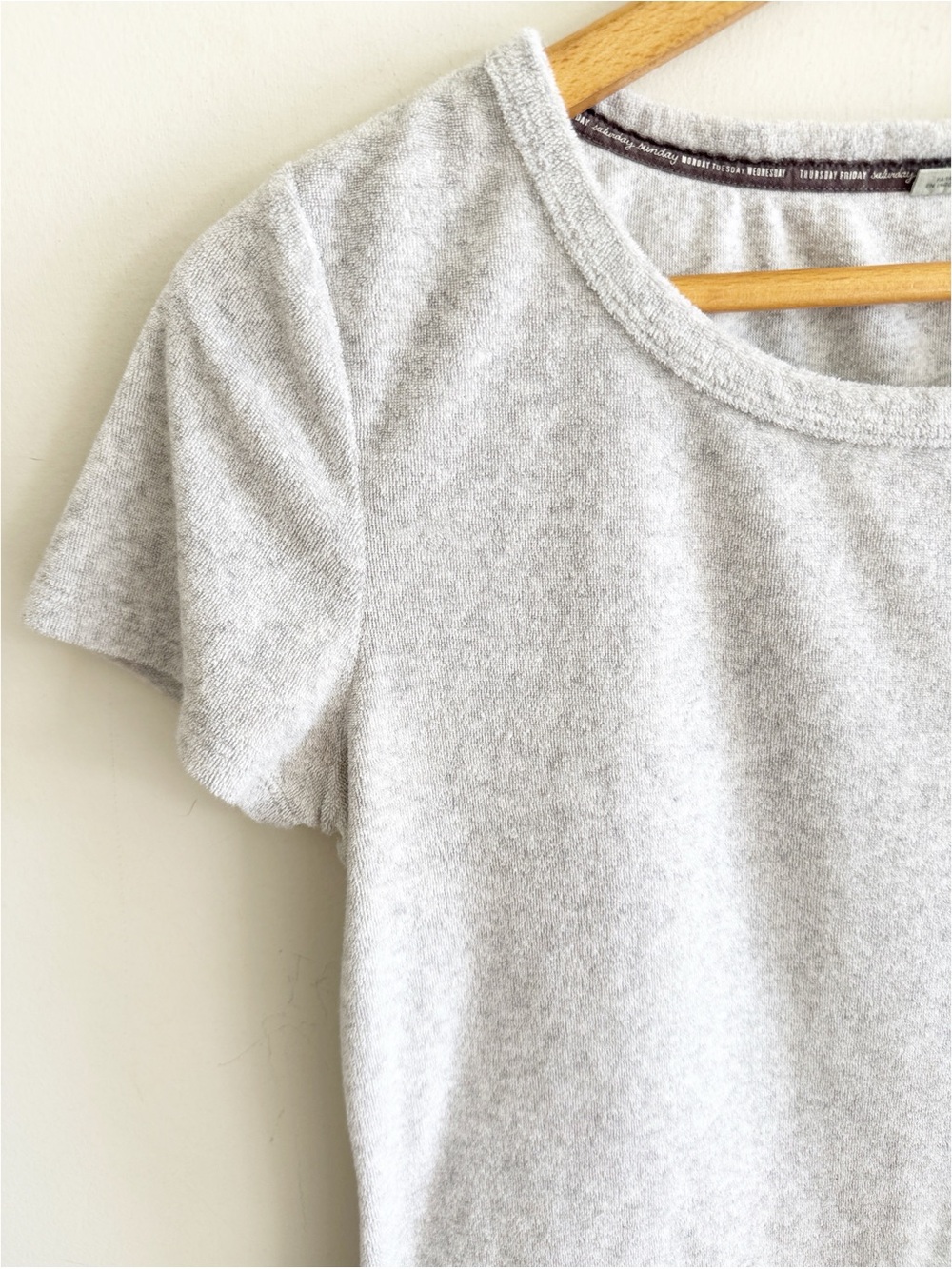 Anthropologie Saturday Sunday gray terry cloth short sleeve top size small - Picture 2 of 5